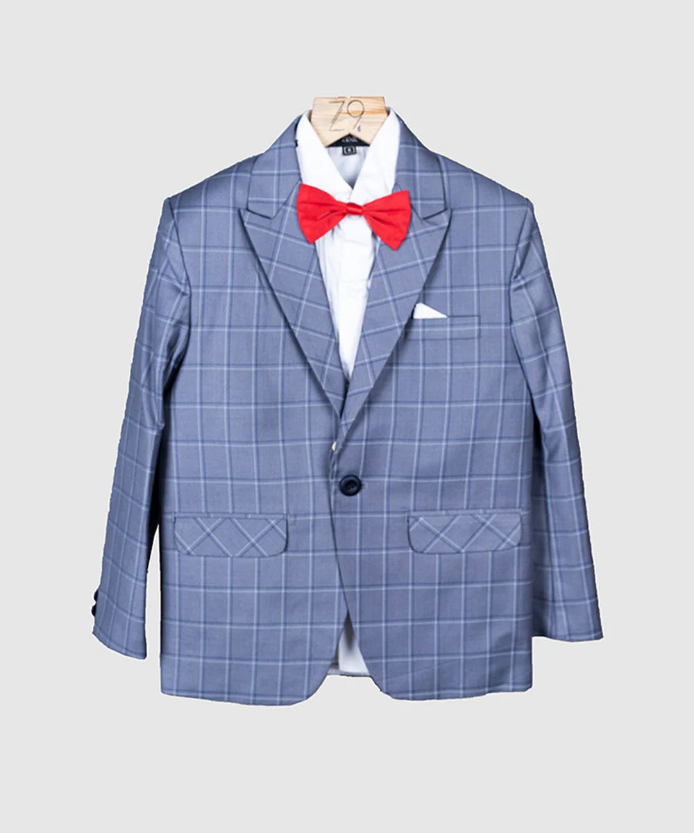 Checked coat online suit