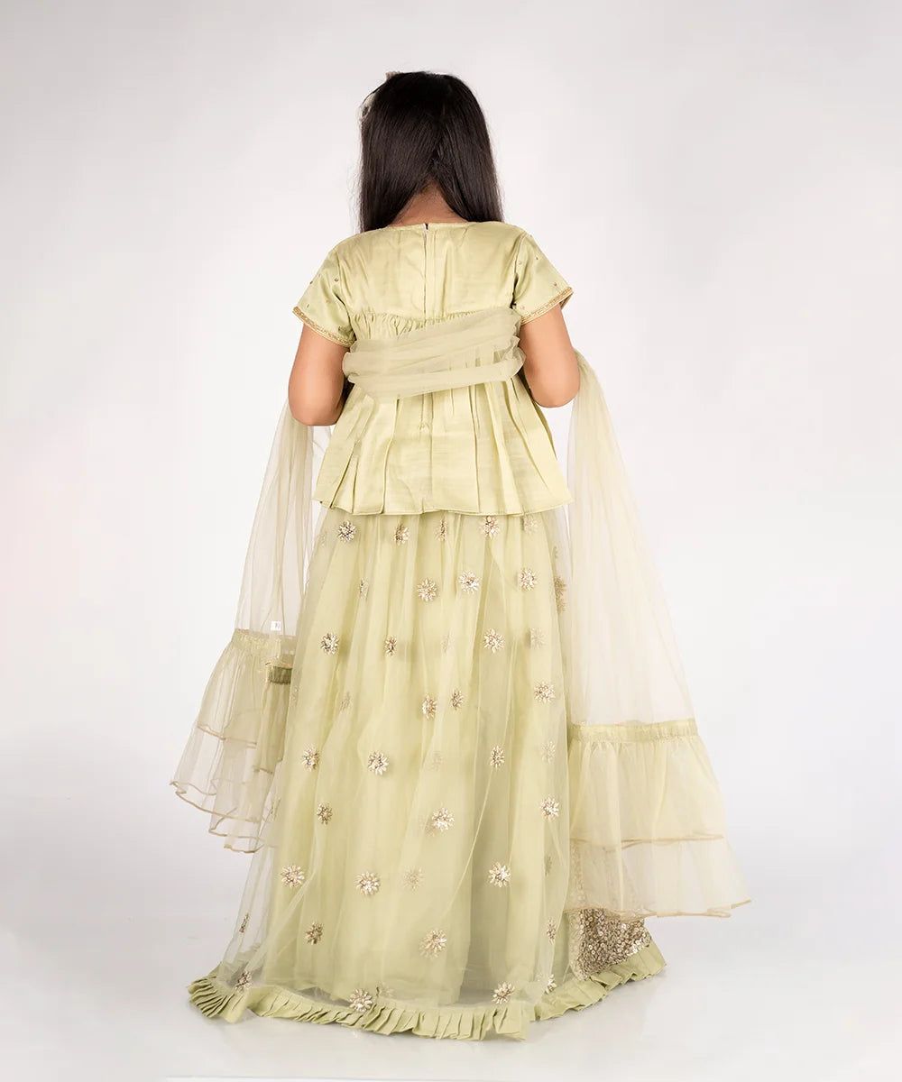 Girls Indian Georgette Pleated Designer Lehenga Children Kids Eid Party  Wedding | eBay