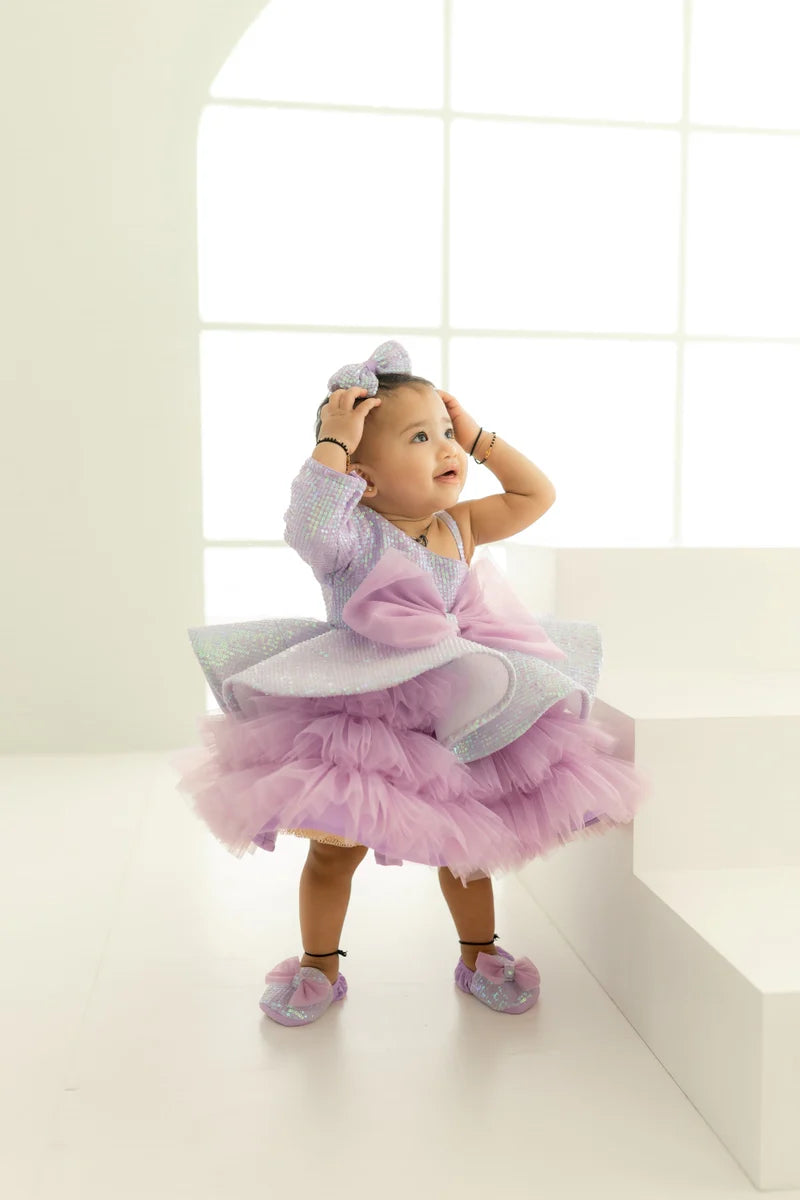 Pre Order: Dazzling Kid's Party Wear Frock(DM For Price)