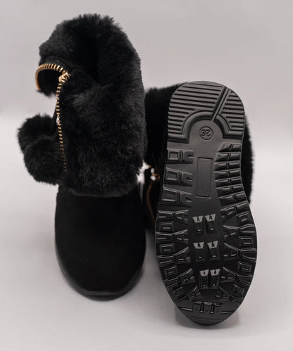 Fancy Black Boots for Baby Girls