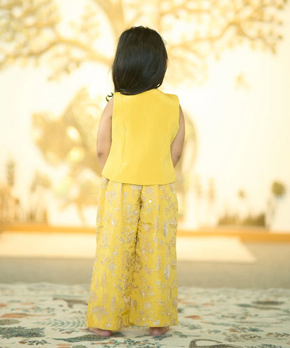 Kid's Yellow Co-Ord Set for Festive Occasions