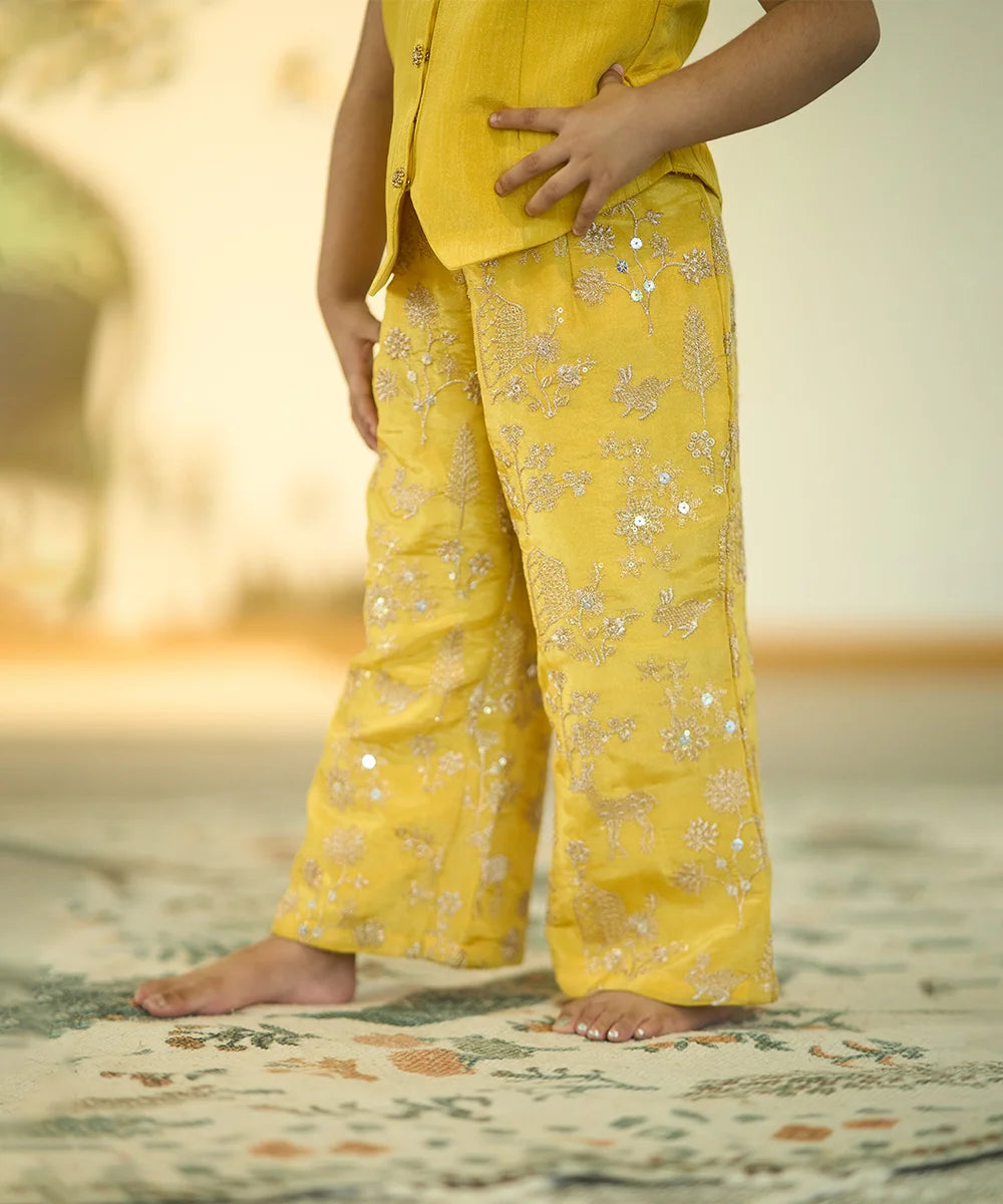 Kid's Yellow Co-Ord Set for Festive Occasions