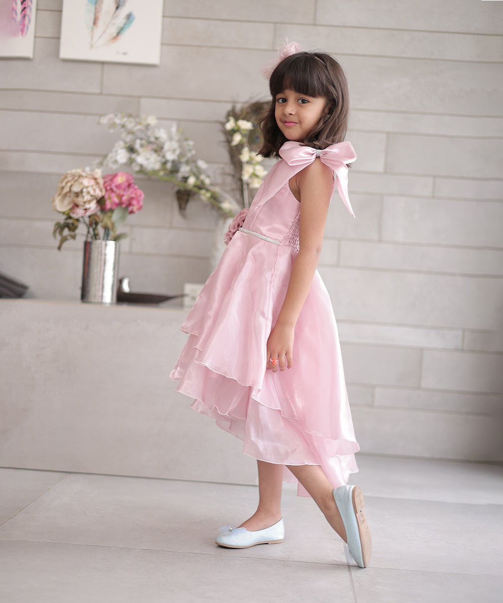 Pre-Order: Stylish Party-Ready Pink Frocks for Baby Girls (DM For Price).