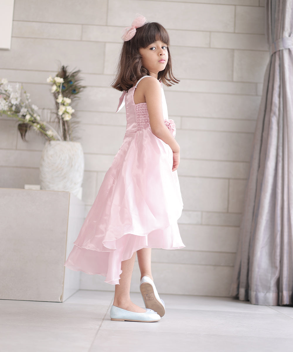 Pre-Order: Stylish Party-Ready Pink Frocks for Baby Girls (DM For Price).