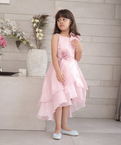 Pre-Order: Stylish Party-Ready Pink Frocks for Baby Girls (DM For Price).