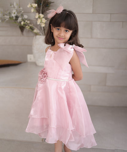 Pre-Order: Stylish Party-Ready Pink Frocks for Baby Girls (DM For Price).