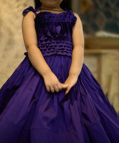 Pre-Order: Purple Party Wear Gown for Special Occasions (DM For Price)