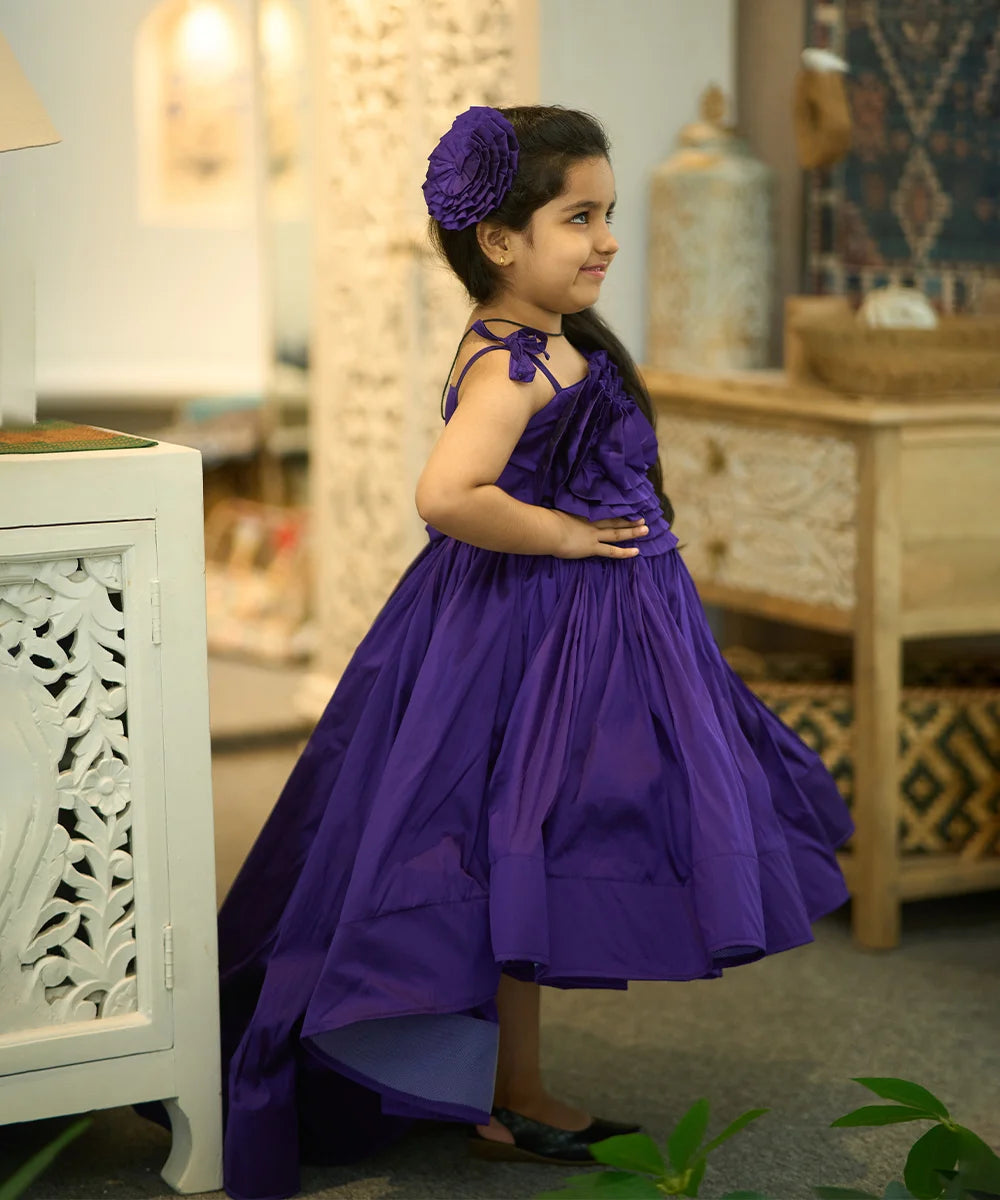 Pre-Order: Purple Party Wear Gown for Special Occasions (DM For Price)