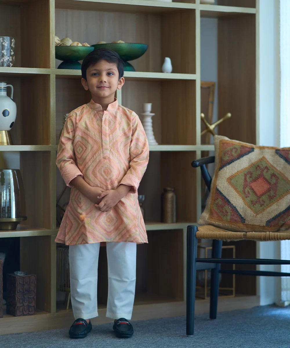 Festive Wear Printed Kurta Set for Boy Kids