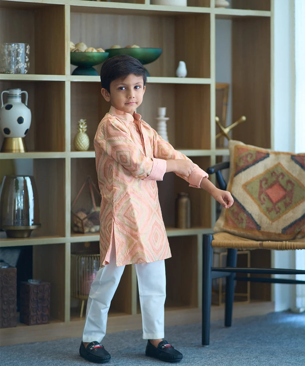 Festive Wear Printed Kurta Set for Boy Kids