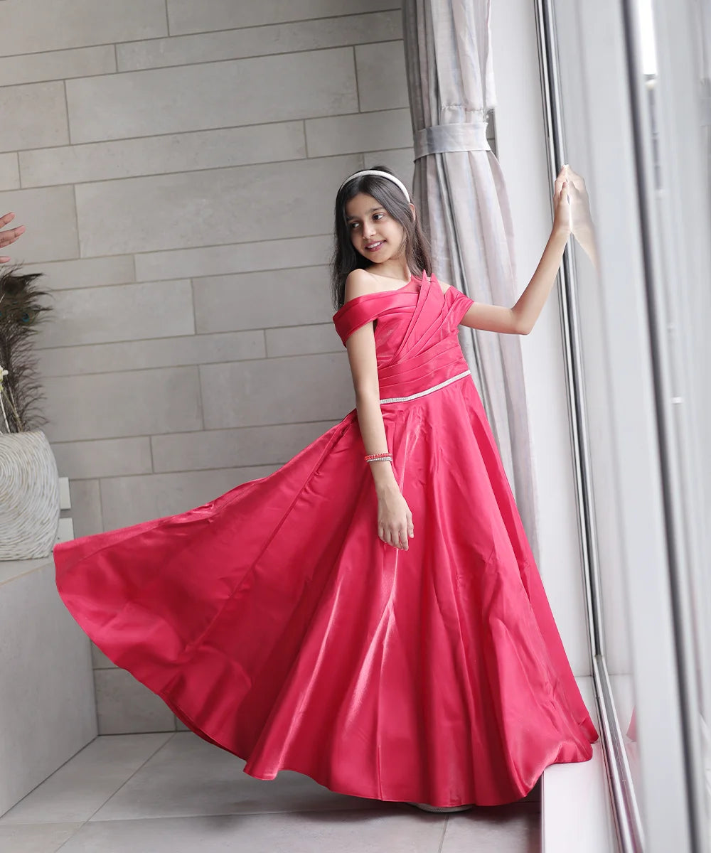 Pre-Order: Red Princess Gown for Girls for Birthdays (DM For Price)