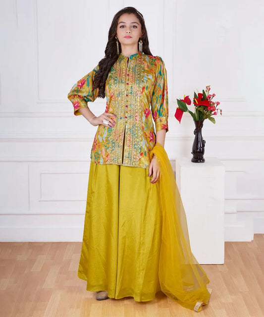 Traditional and Trendy Kids Girls Sharara Set for Wedding Parties and Festivities